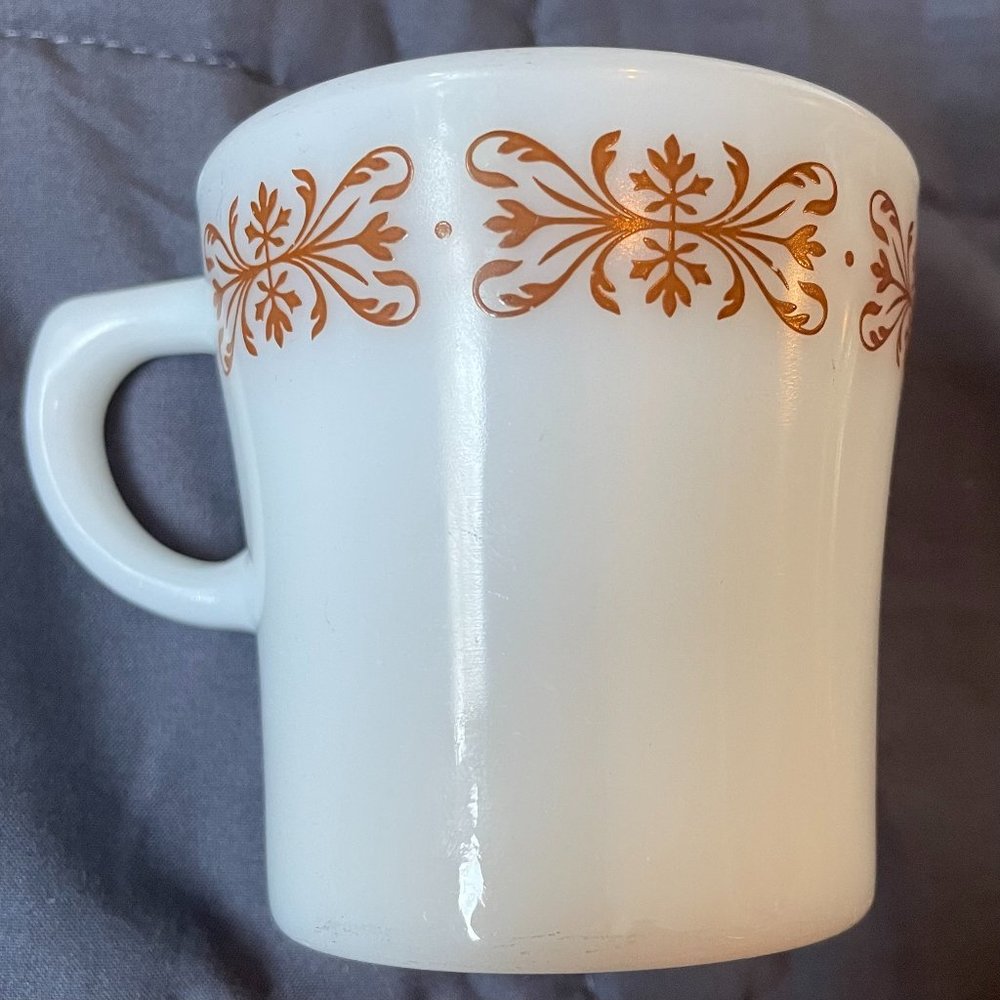 Pyrex Copper Filigree Corning Coffee Cup Mug 6 oz